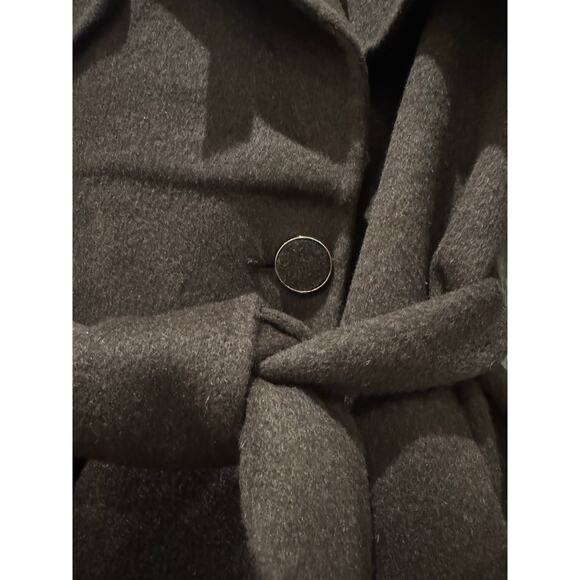 NEW Elie Tahari Wool Rich Dark Chocolate Trench Coat US M retails $425 - Picture 5 of 5